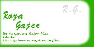 roza gajer business card