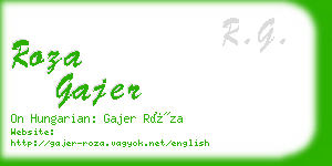 roza gajer business card